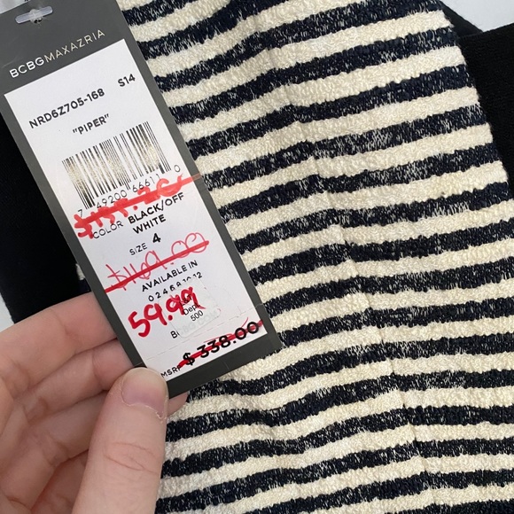 Striped peplum dress - Picture 4 of 6